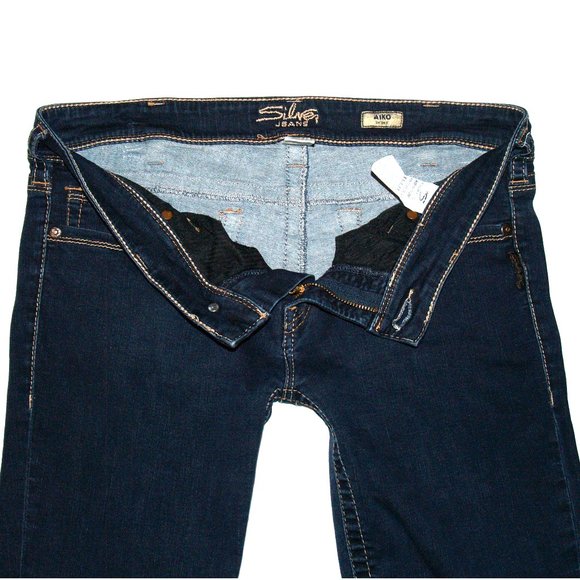 Silver Jeans - AIKO LOW-RISE SKINNY - DARK BLUE DENIM - SST439 - 34X29 - Picture 5 of 11